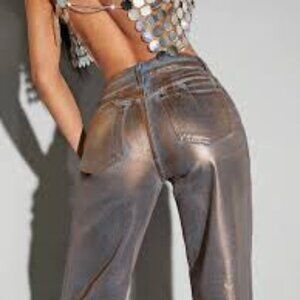 So Funky Gold DG pants with bling down the sides  Cotton blend Sz 12